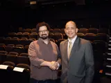 Image showing CEO of Torch Ben Lloyd and CEO of Milford Haven Port Authority smiling and shaking hands