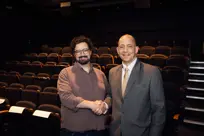 Image showing CEO of Torch Ben Lloyd and CEO of Milford Haven Port Authority smiling and shaking hands