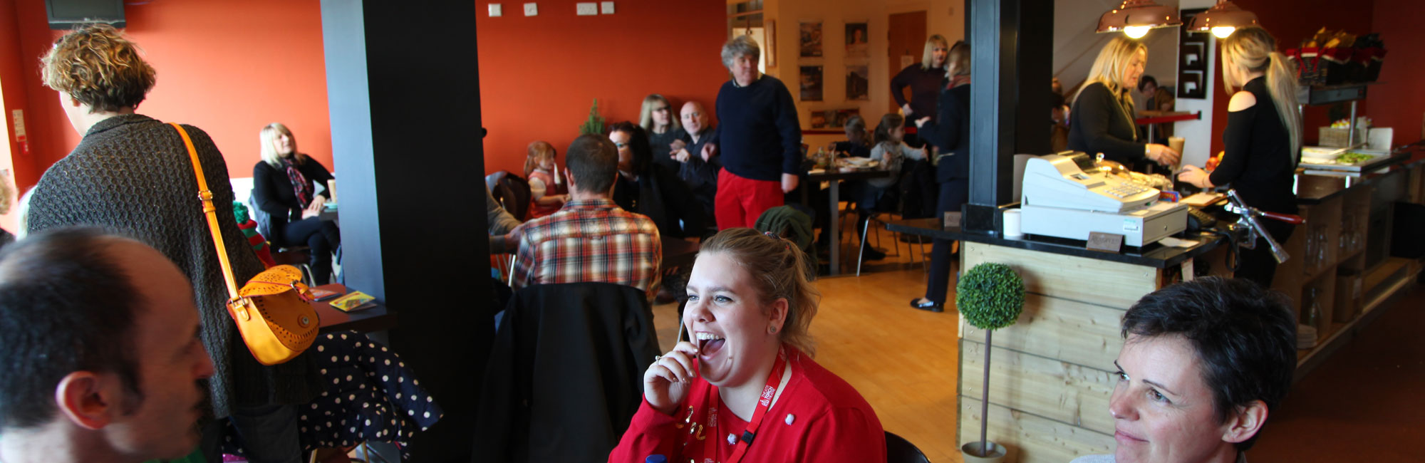 Visitors enjoying Café Torch